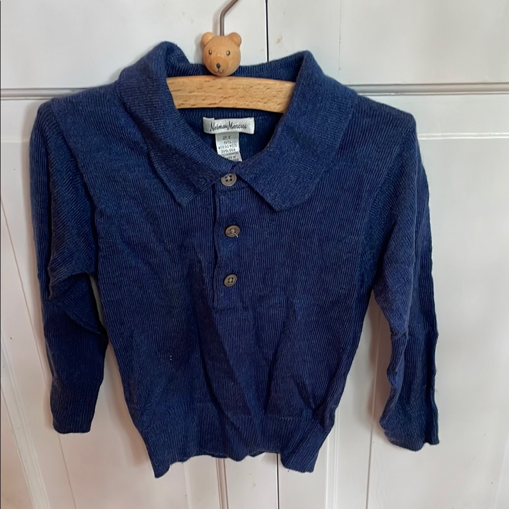 Neiman Marcus Boys Collared Sweater